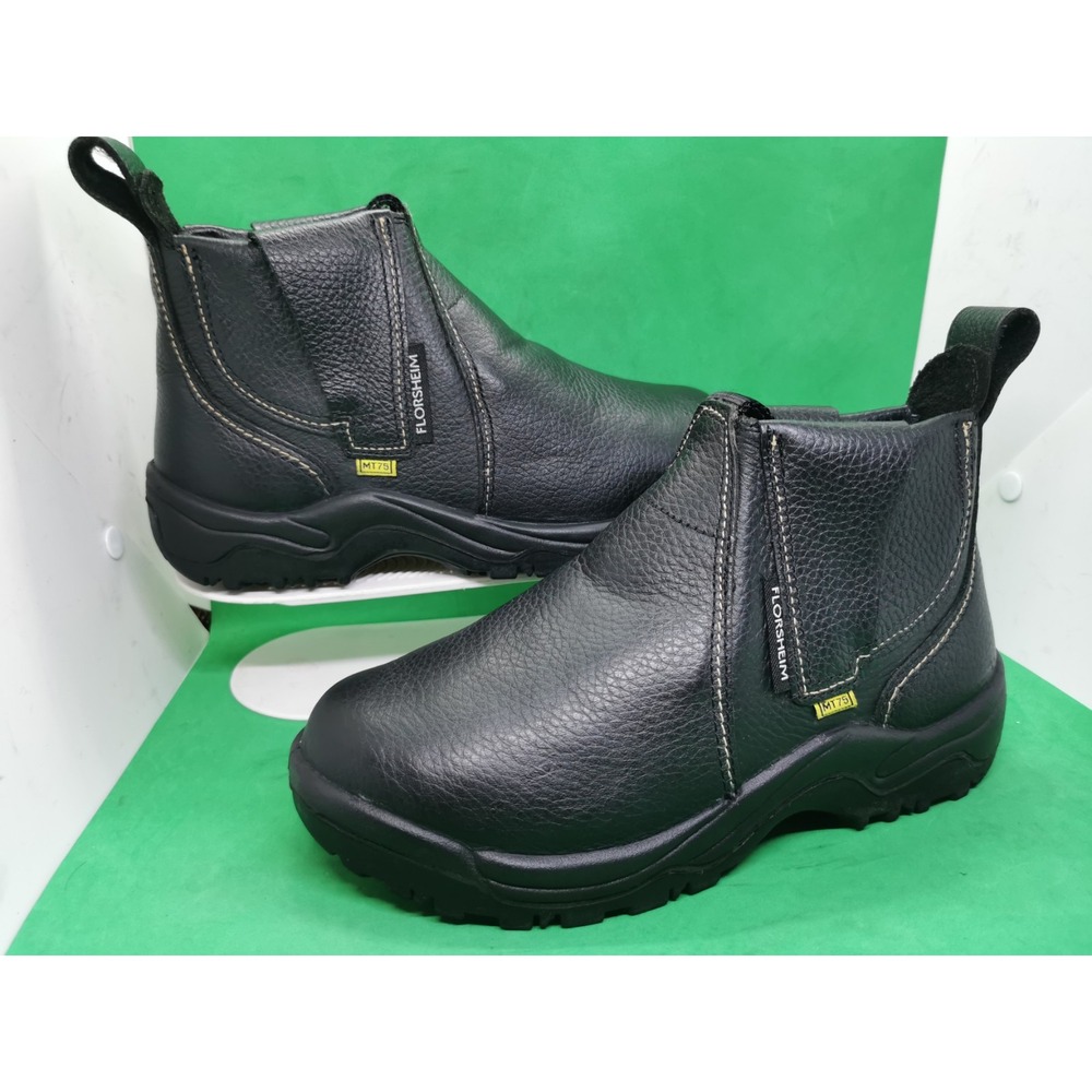 Florsheim Hercules Work Boot Men's Size 7.5 D Black Leather 6" H Steel Toe FE690